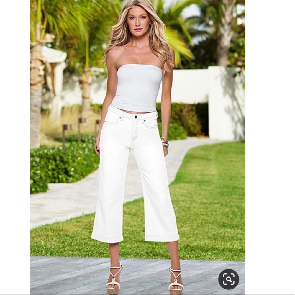 Wide White leg capris (Culottes). Never worn.